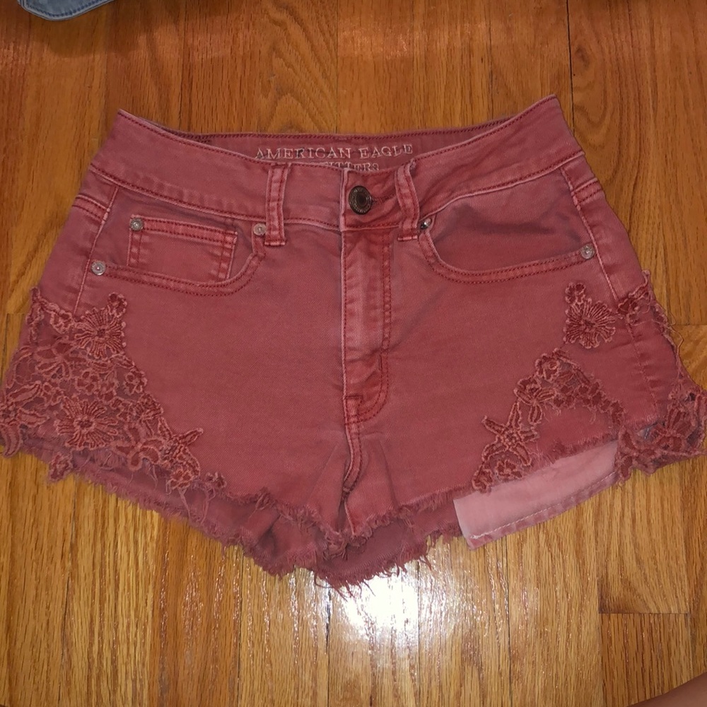 American Eagle High Rise Stretch Festival Shorts